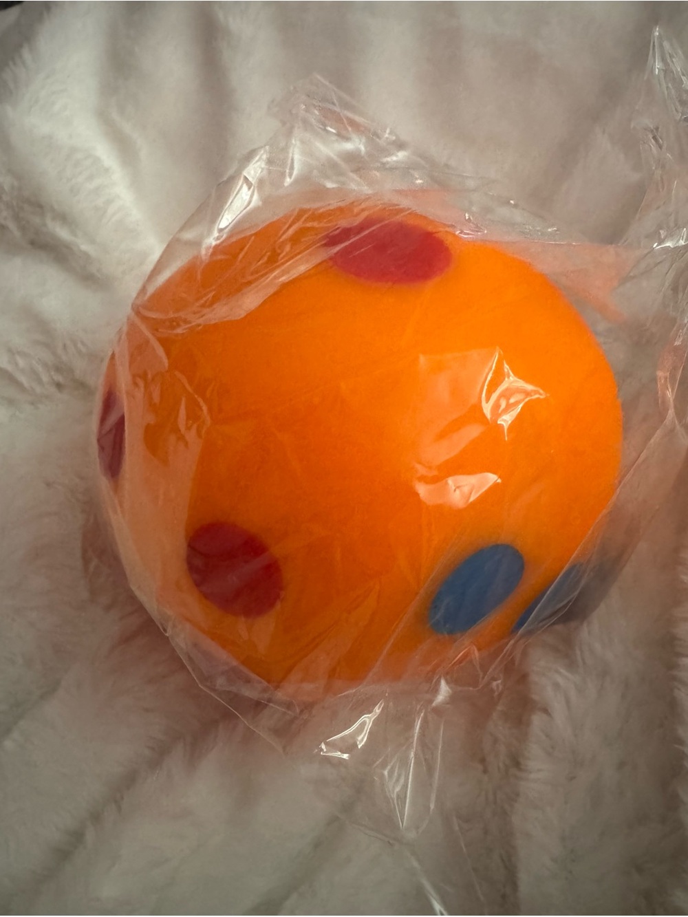 Mega 4.75in Marshmallow Squishy Orange Dice
